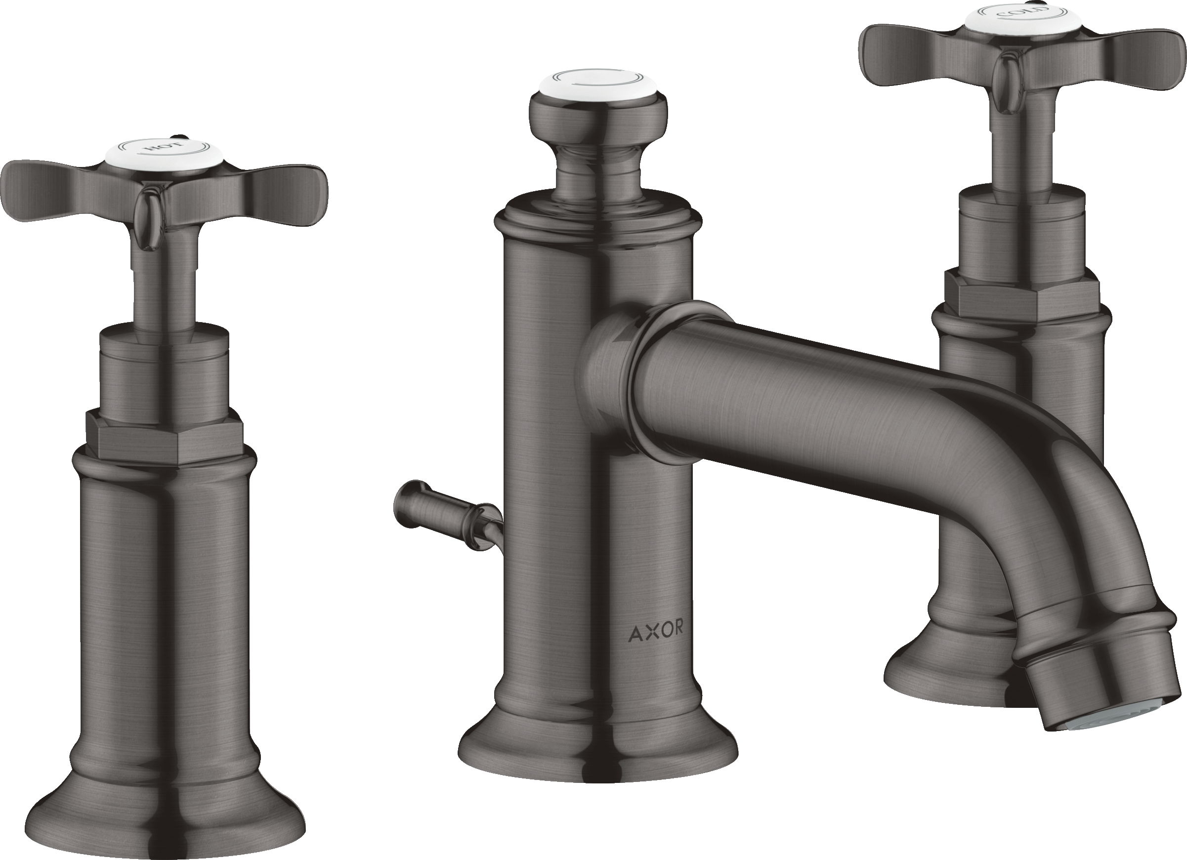 Widespread Faucet 30 with Cross Handles and Pop-Up Drain