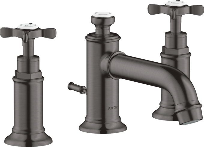 AXOR Montreux Mélangeur de lavabo 3 trous 30 poignées croisillons avec tirette et vidage — 16536340