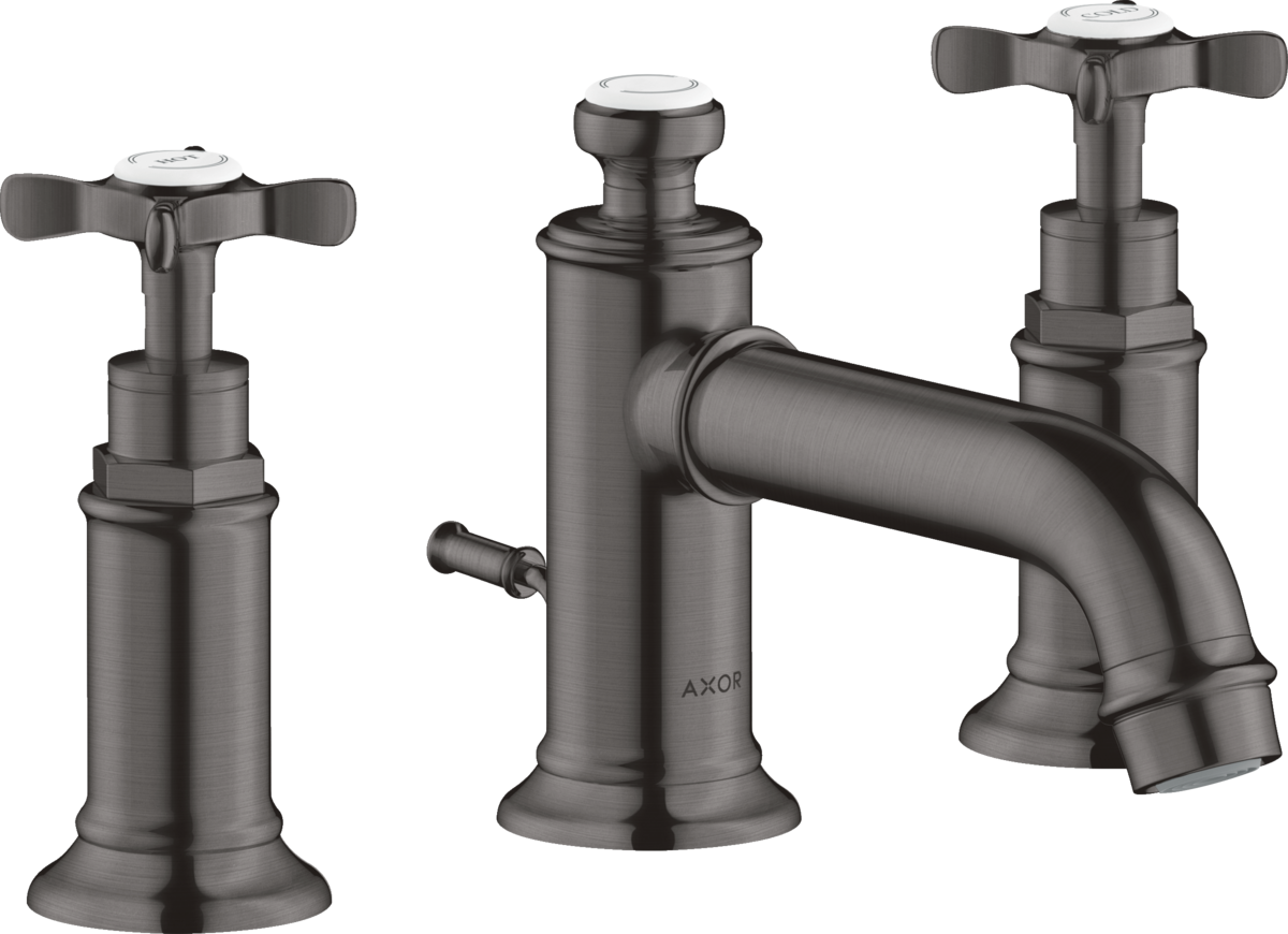 Widespread Faucet 30 with Cross Handles and Pop-Up Drain