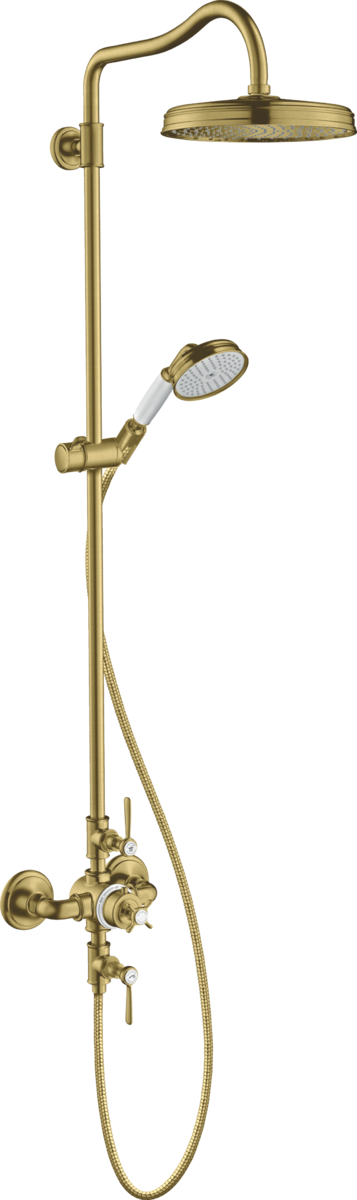 Showerpipe with thermostat and overhead shower 240 1jet