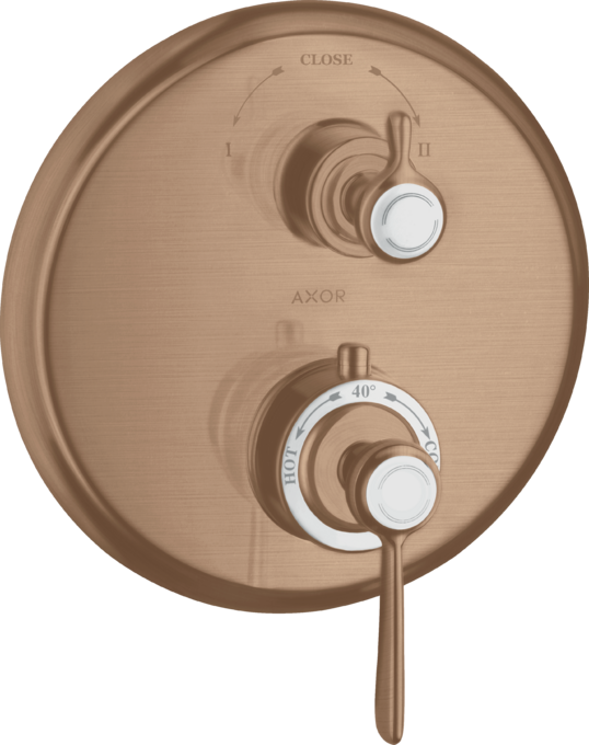 AXOR Montreux Thermostatique encastré avec robinet d'arrêt/inverseur, poignée manette — 16821310