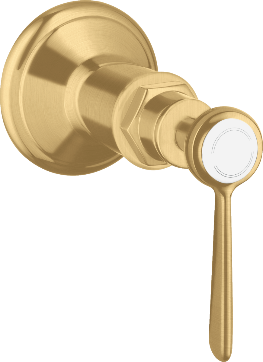 Shut-off valve for concealed installation with lever handle