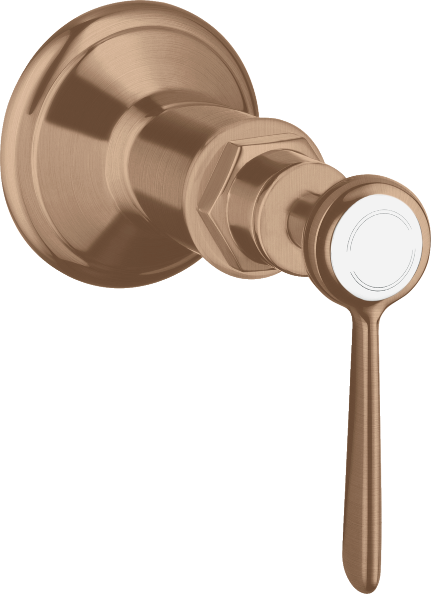 Shut-off valve for concealed installation with lever handle