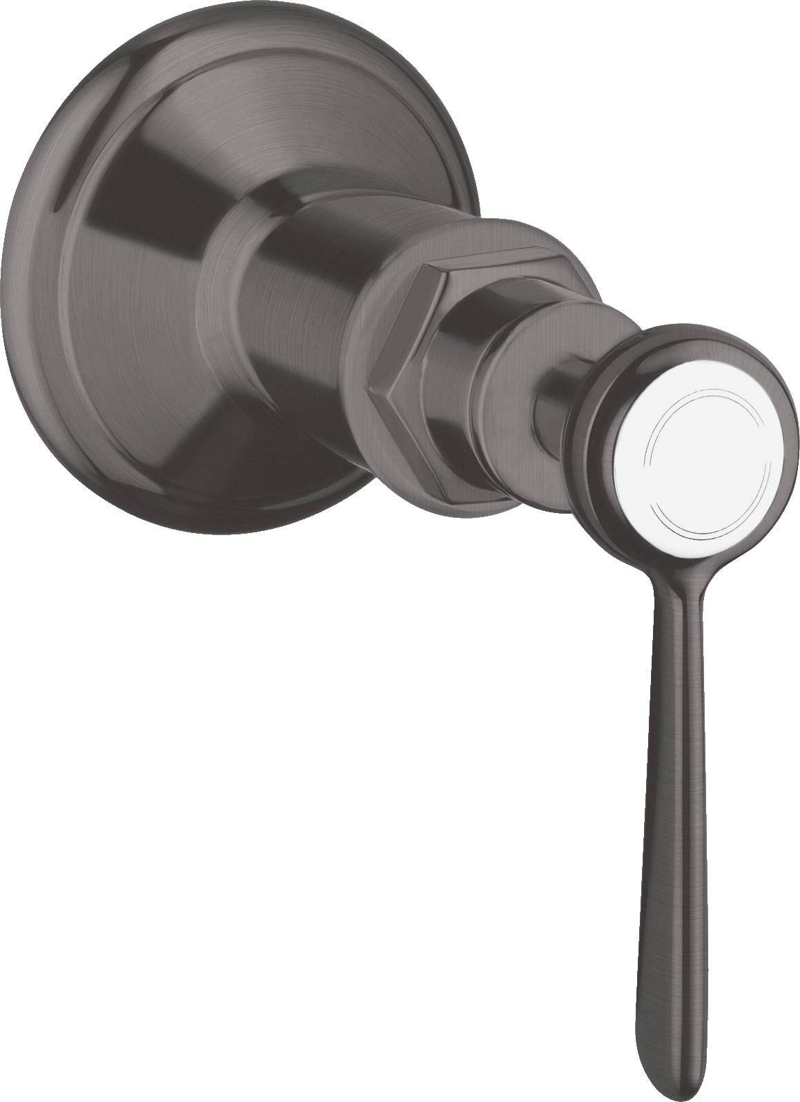 Shut-off valve for concealed installation with lever handle