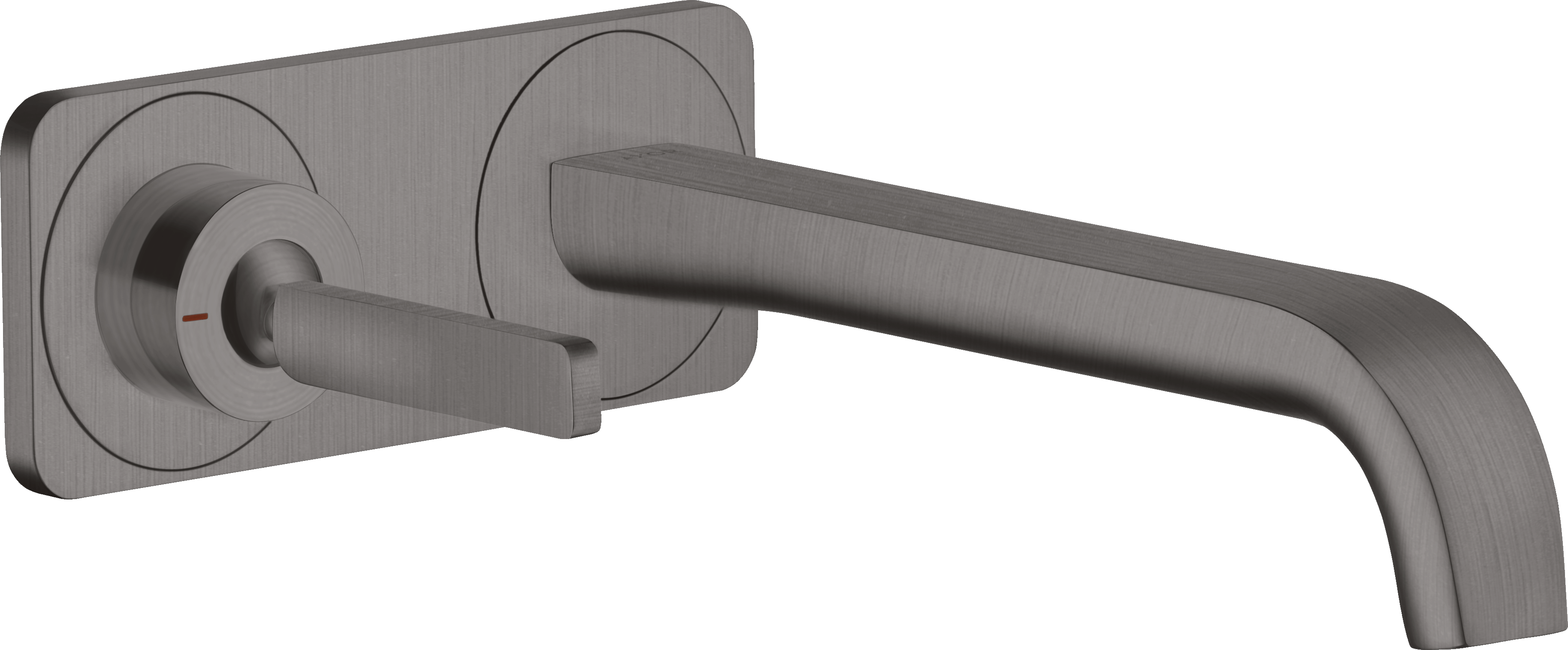 Mezclador monomando de lavabo empotrado con placa y caño 220 mm