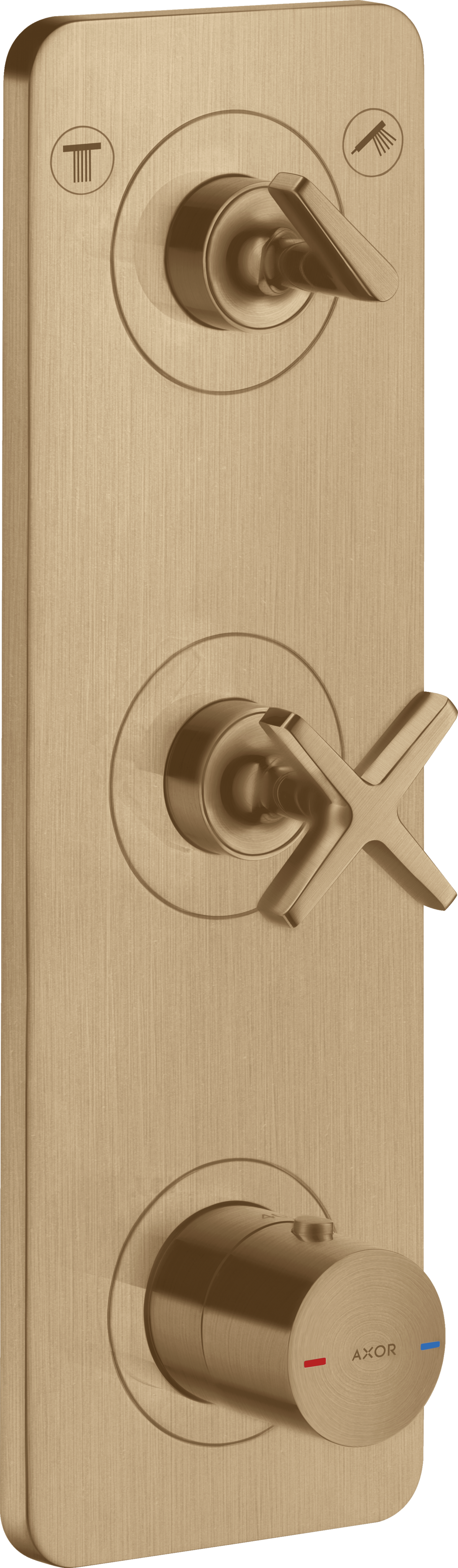 Module thermostatique encastré 380 / 120 avec plaque pour 2 fonctions