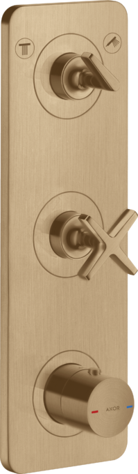 AXOR Citterio E Module thermostatique encastré 380 / 120 avec plaque pour 2 fonctions — 36703140