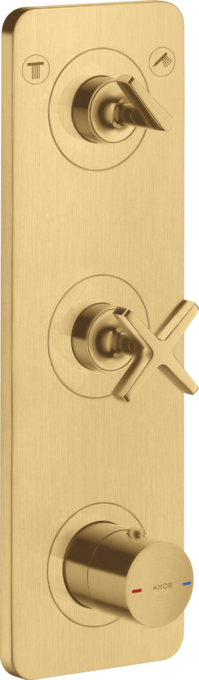 AXOR Citterio E Module thermostatique encastré 380 / 120 avec plaque pour 2 fonctions — 36703250
