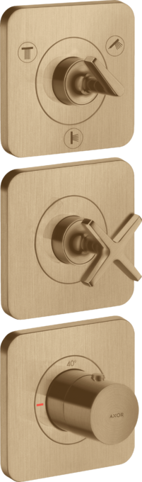 AXOR Citterio E Module thermostatique encastré 380 / 120 pour 3 fonctions avec rosaces — 36704140