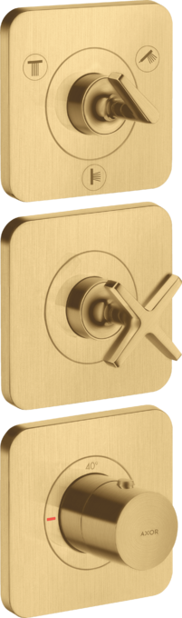 AXOR Citterio E Module thermostatique encastré 380 / 120 pour 3 fonctions avec rosaces — 36704250