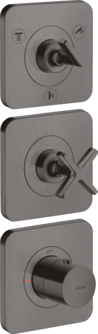 AXOR Citterio E Module thermostatique encastré 380 / 120 pour 3 fonctions avec rosaces — 36704340