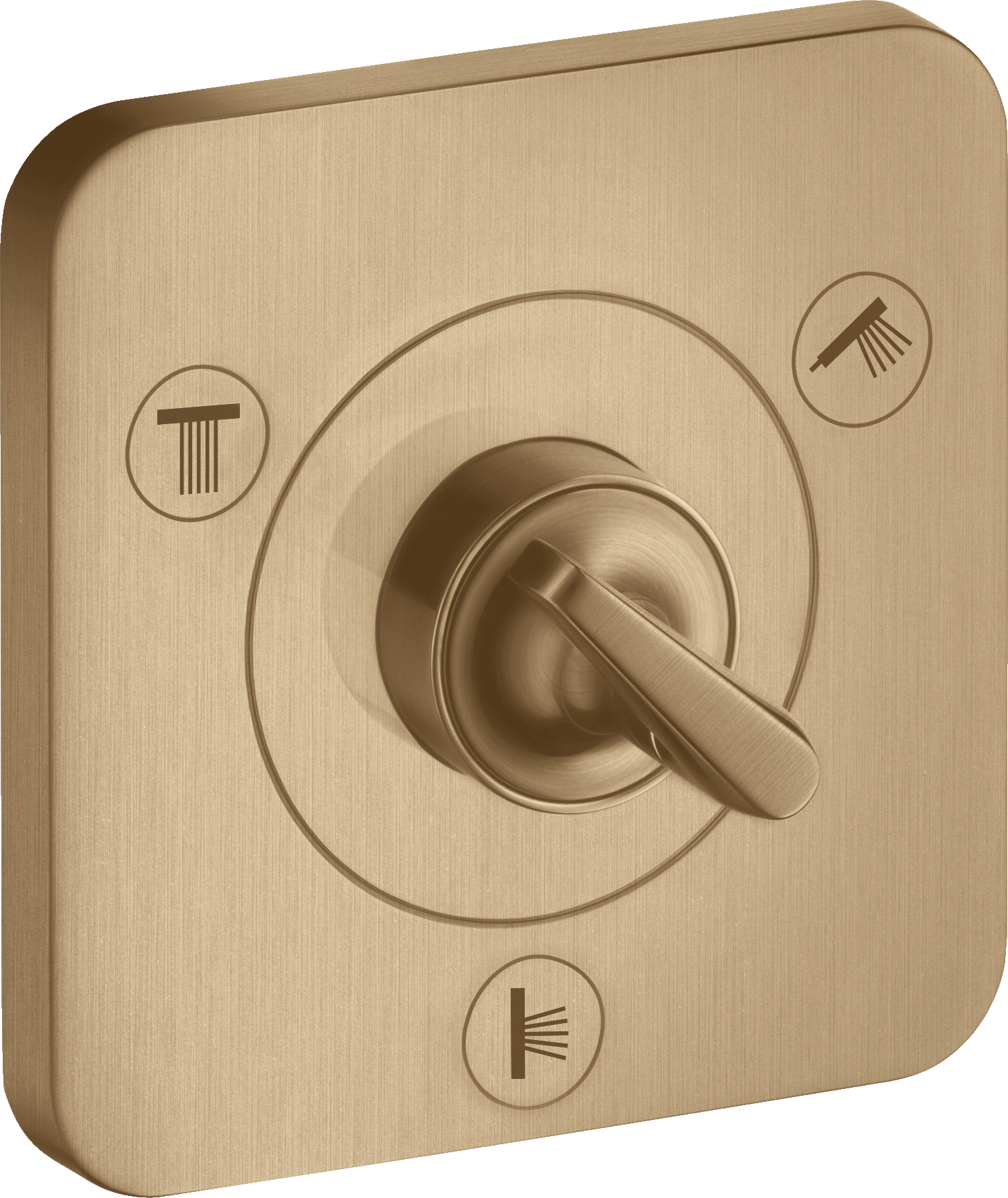 埋込式3アウトレット切替バルブ 12 x 12（化粧部）