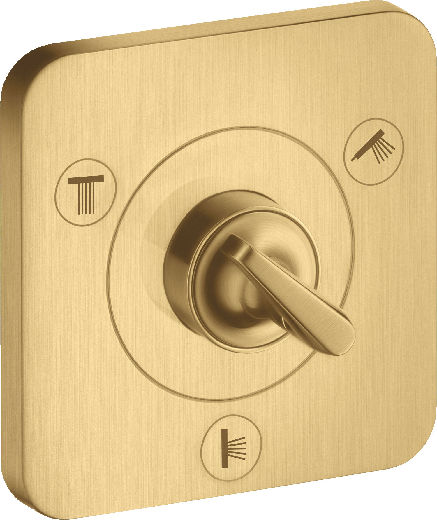 埋込式3アウトレット切替バルブ 12 x 12（化粧部）