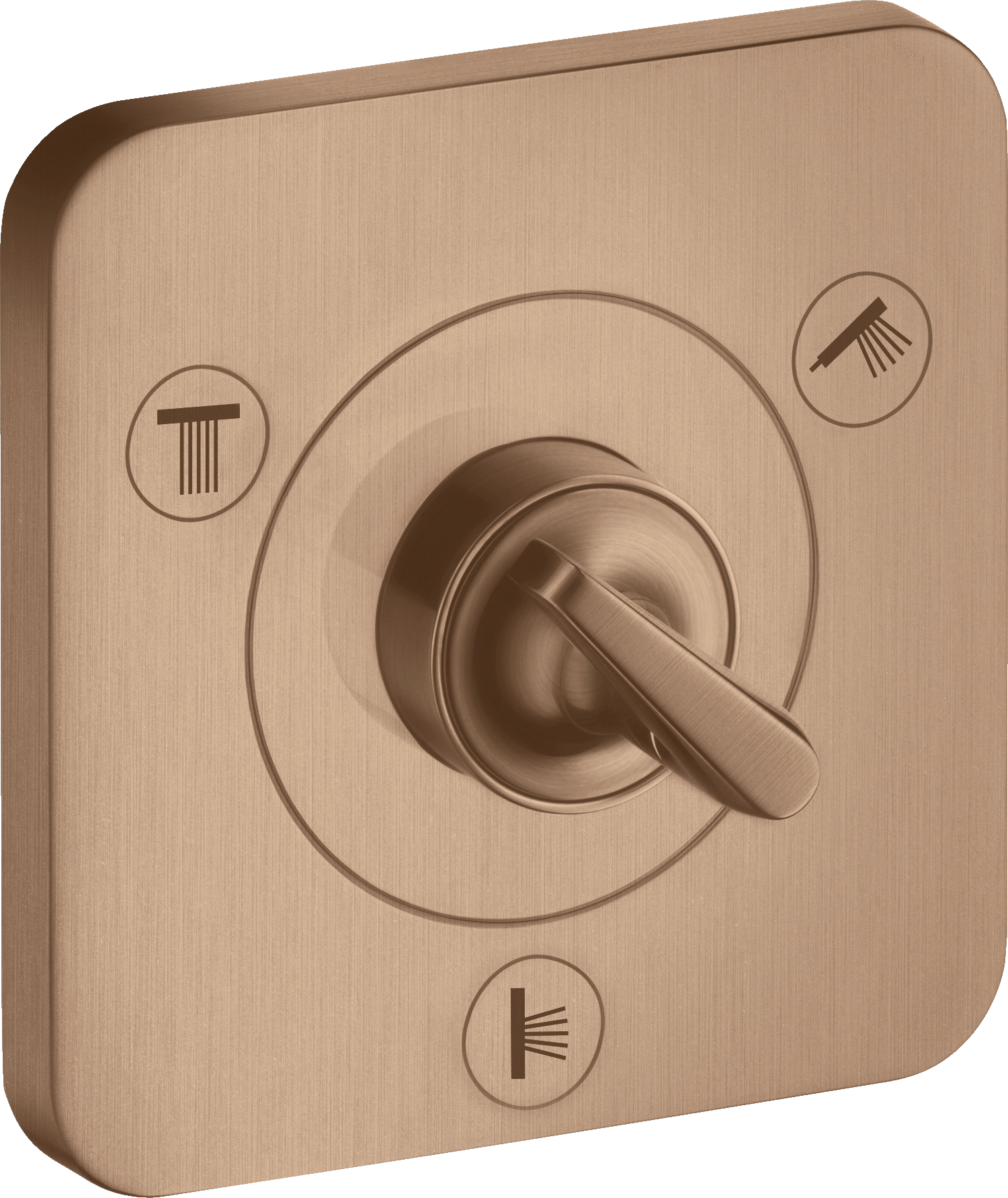 埋込式3アウトレット切替バルブ 12 x 12（化粧部）