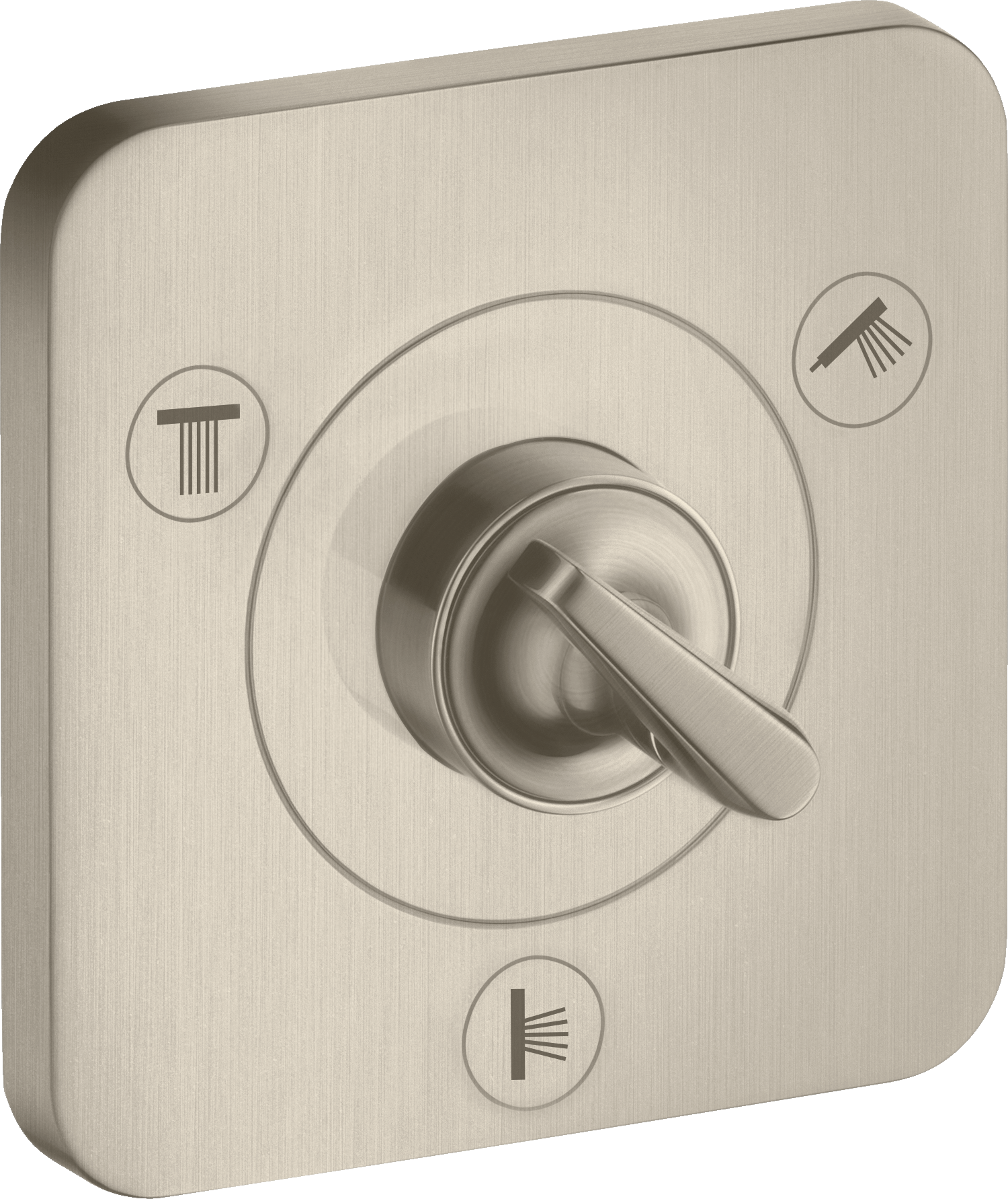 埋込式3アウトレット切替バルブ 12 x 12（化粧部）