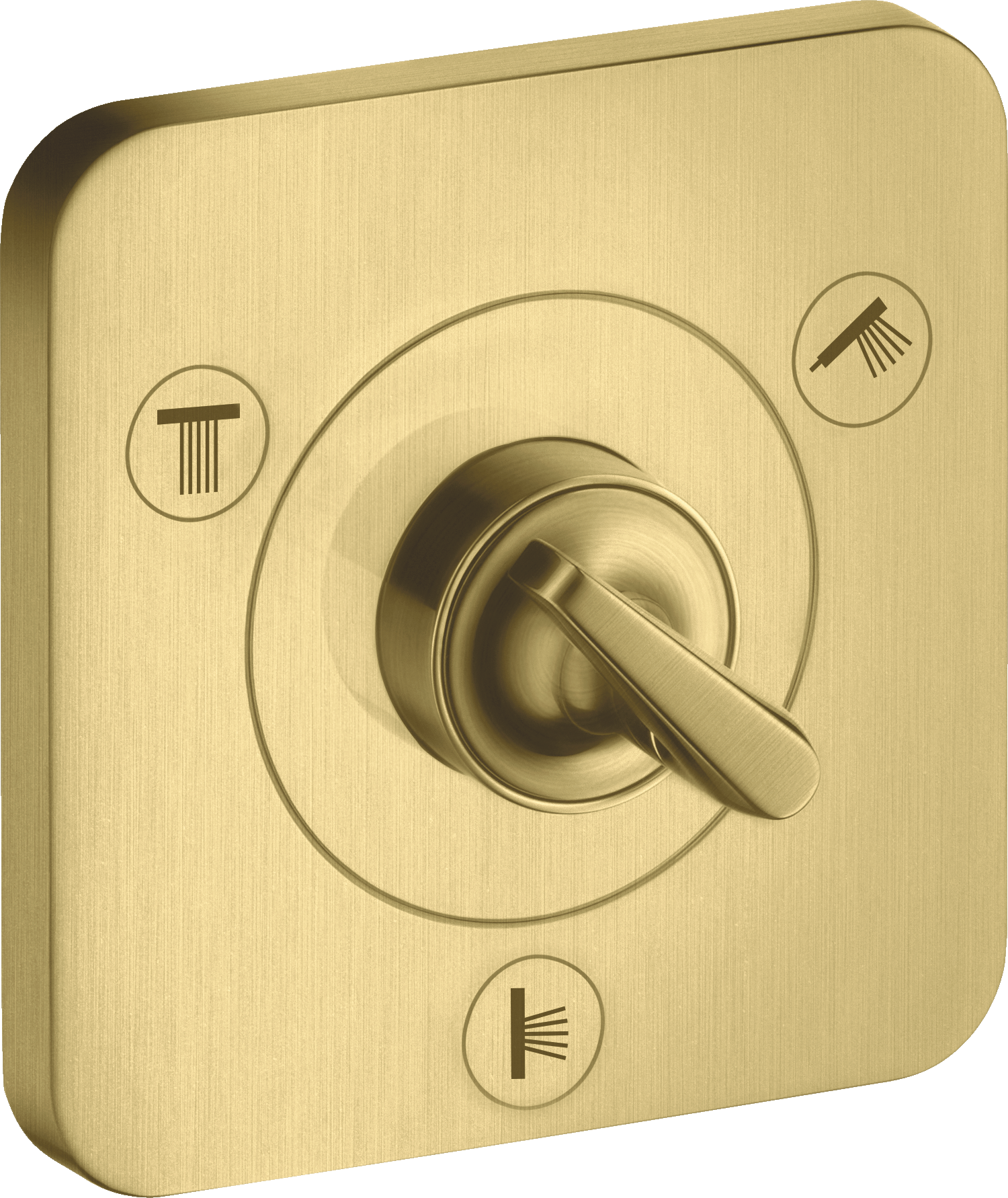 埋込式3アウトレット切替バルブ 12 x 12（化粧部）