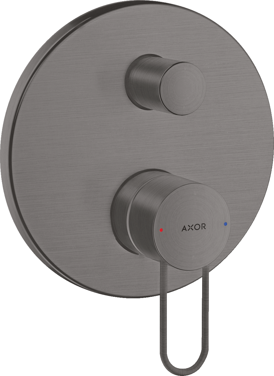 Single lever bath mixer for concealed installation with loop handle and integrated security combination according to EN1717