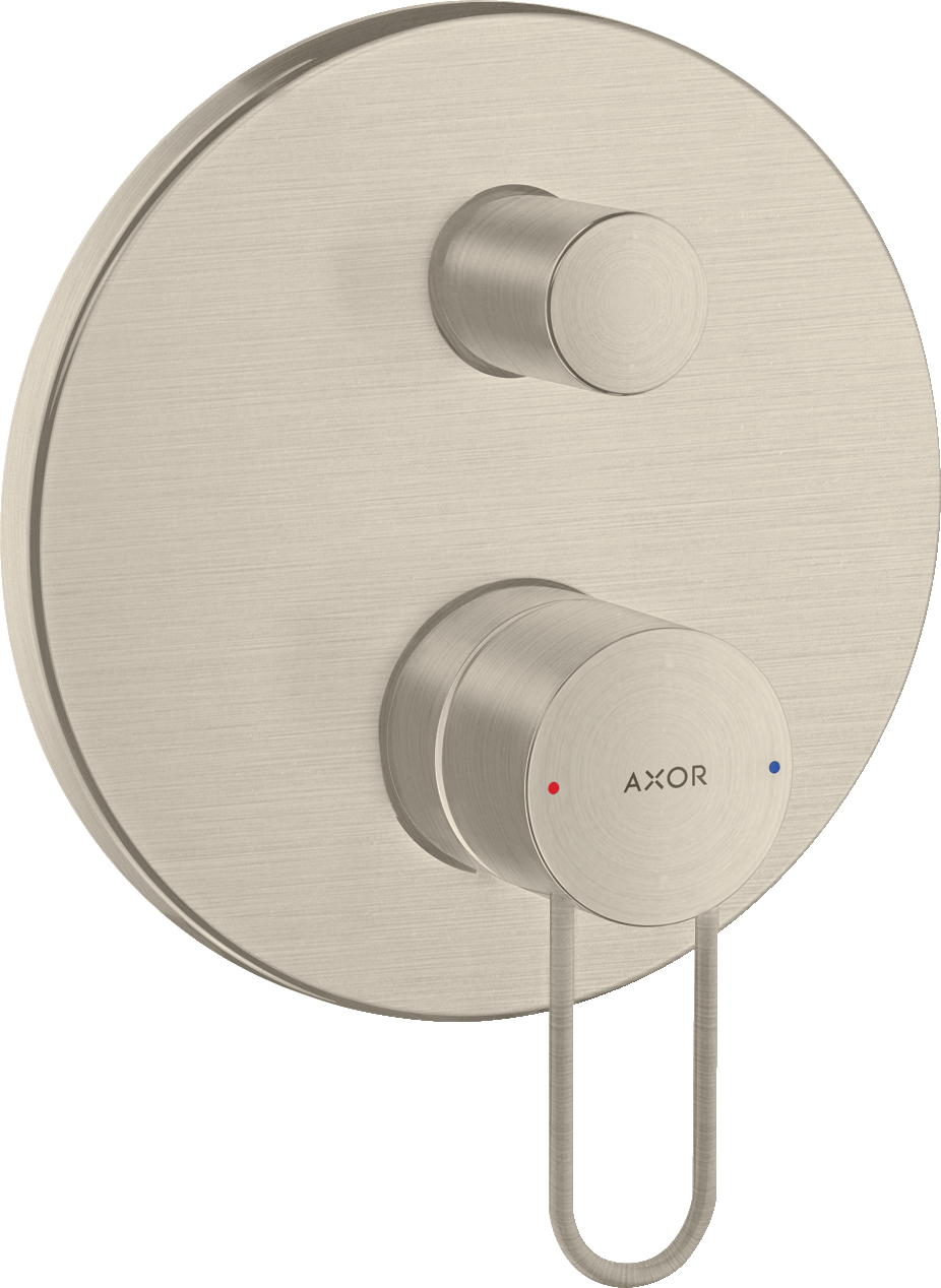 Single lever bath mixer for concealed installation with loop handle and integrated security combination according to EN1717