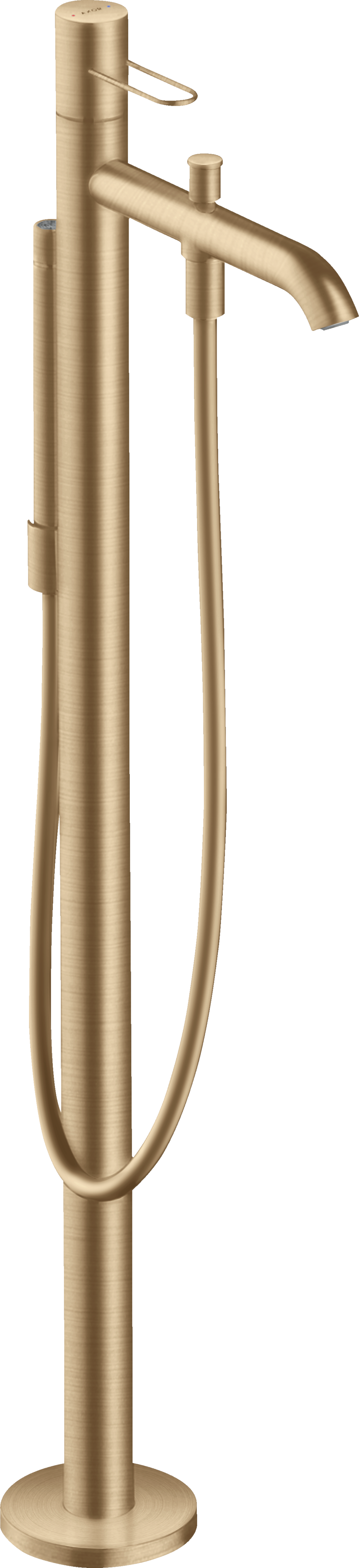 1-grebs karsøjle til gulvmontering med bøjlegreb