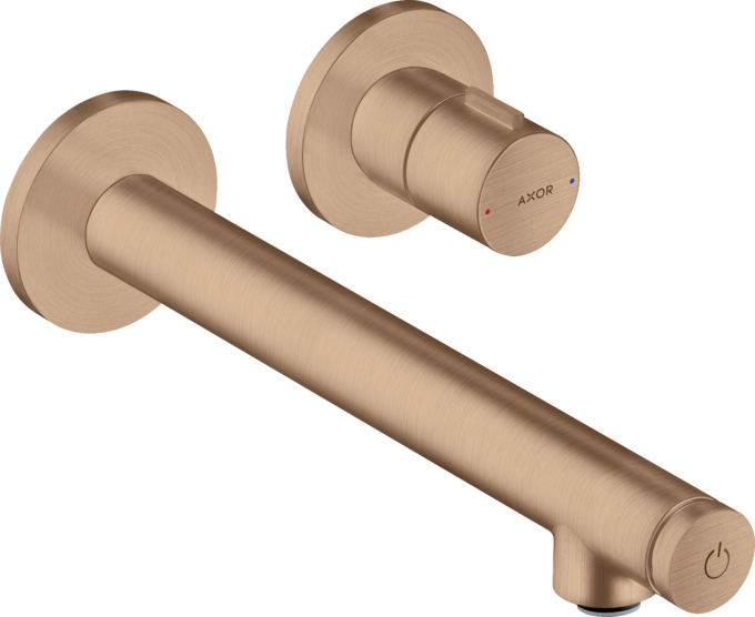 AXOR Uno Mitigeur de lavabo encastré mural Select avec bec 221 mm, bonde à écoulement libre — 45113310
