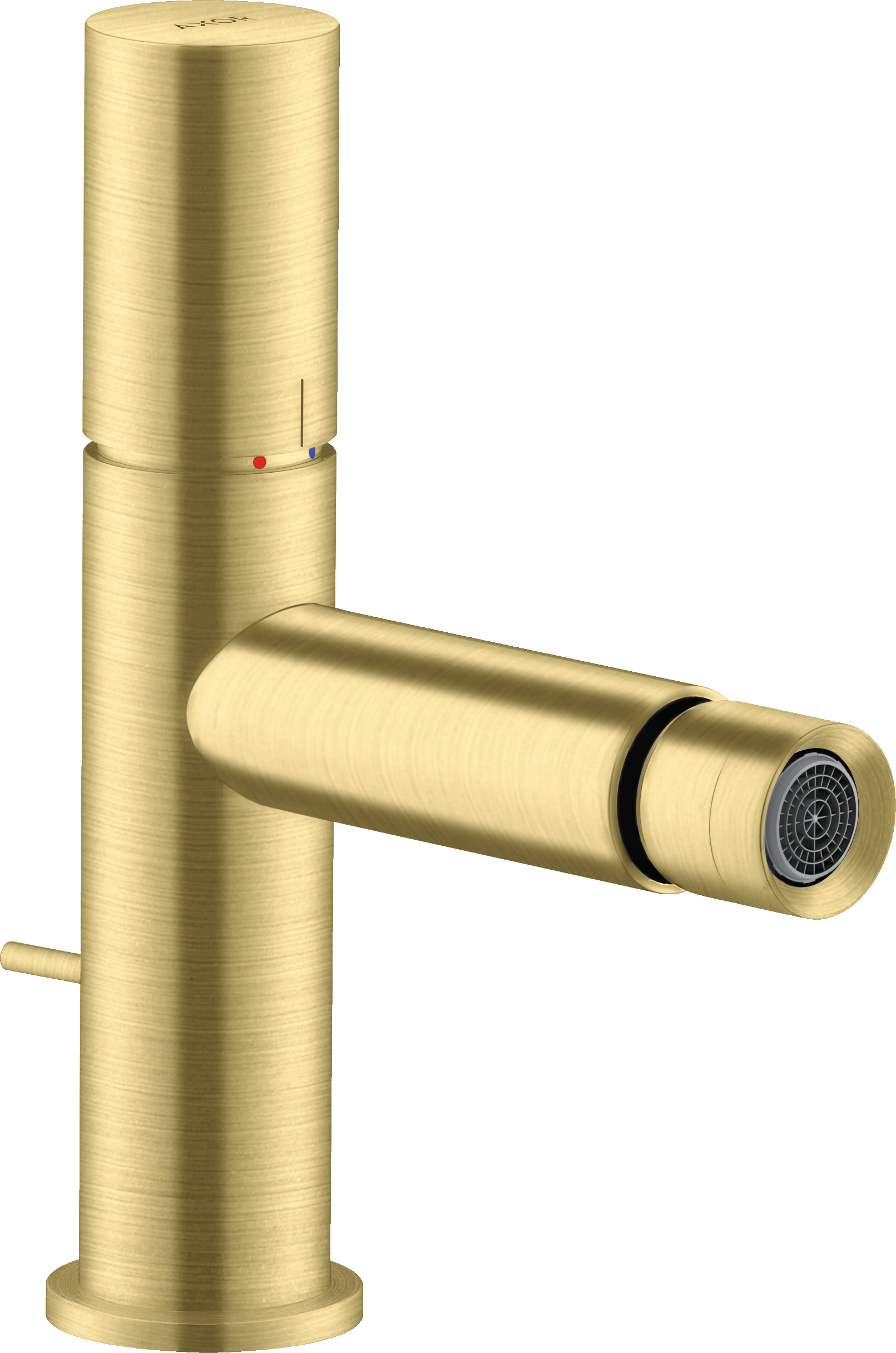 Miscelatore monocomando bidet con maniglia zero e salterello