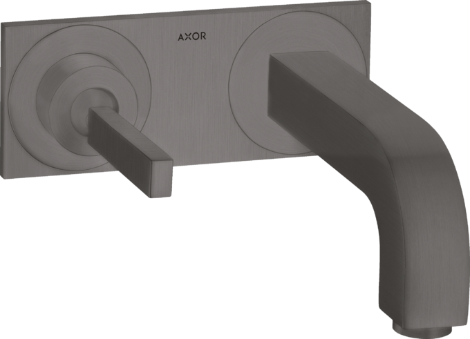 AXOR Citterio Mitigeur de lavabo encastré mural avec plaque, bec 220 mm, bonde à écoulement libre — 39115340