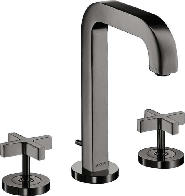 AXOR Citterio Mélangeur de lavabo 3 trous 170 poignées croisillons, rosaces, bec 140 mm avec tirette et vidage — 39133330