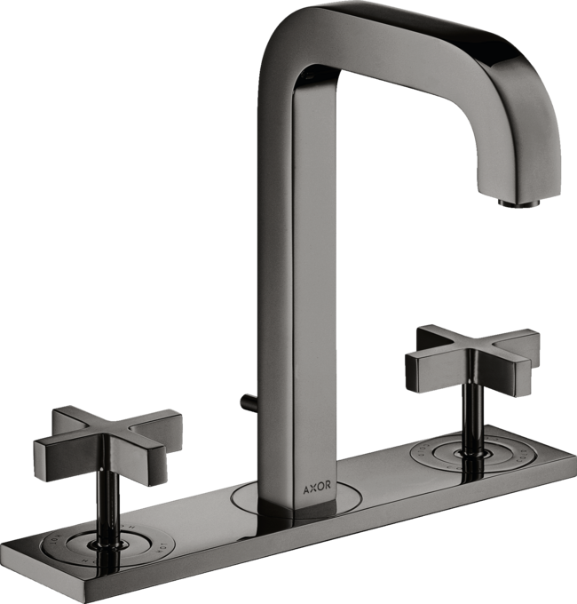 AXOR Citterio Mélangeur de lavabo 3 trous 170 poignées croisillons, plaque, bec 140 mm avec tirette et vidage — 39134330