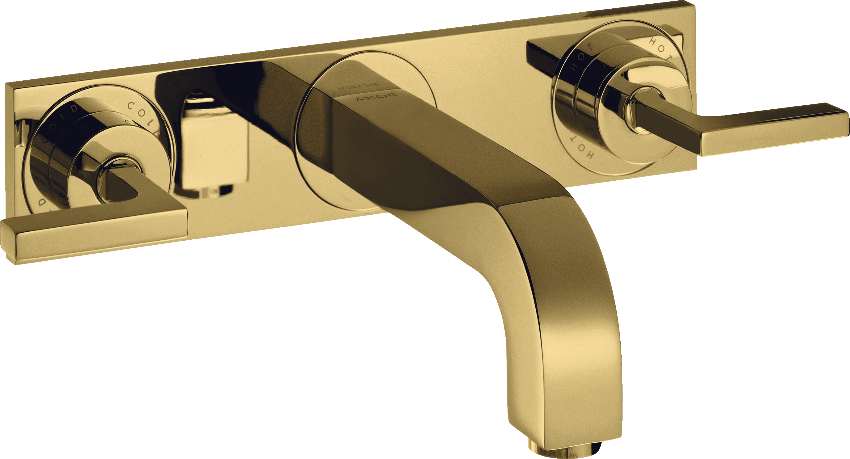 3-hole basin mixer for concealed installation wall-mounted with spout 226 mm