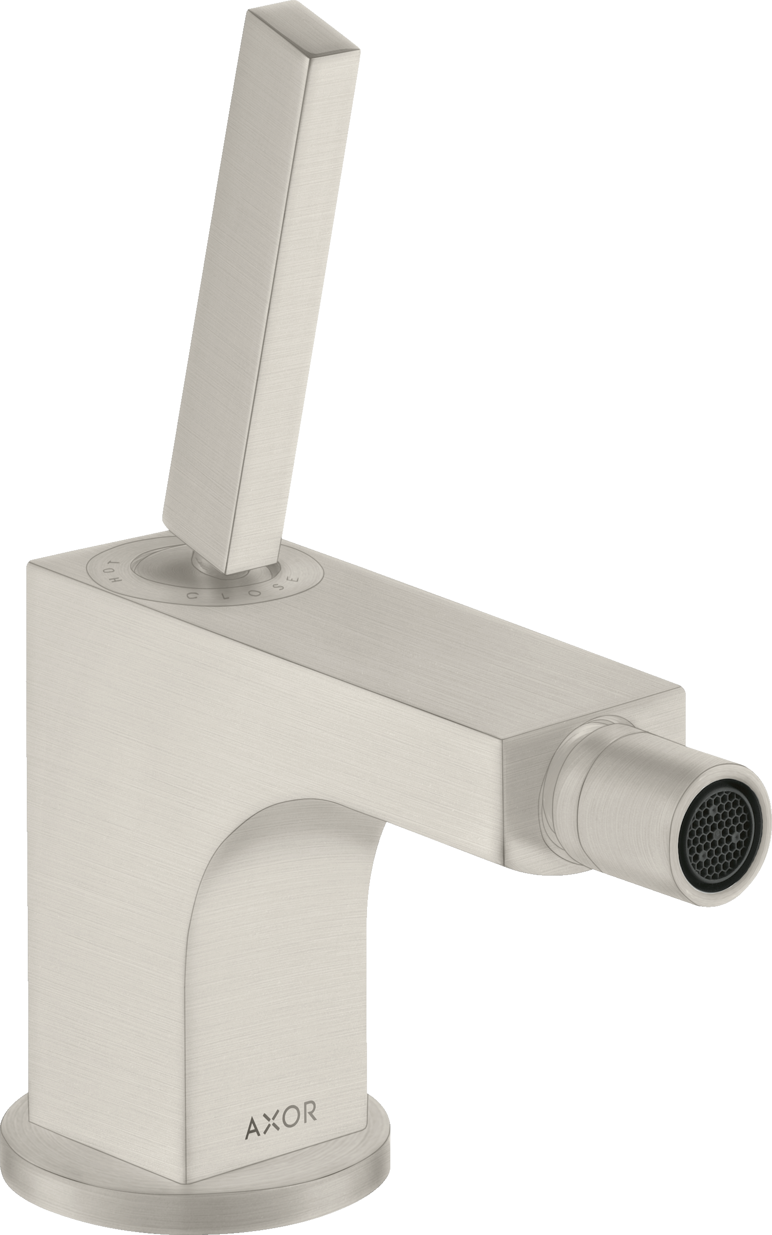 Mezclador monomando de bidé con vaciador automático