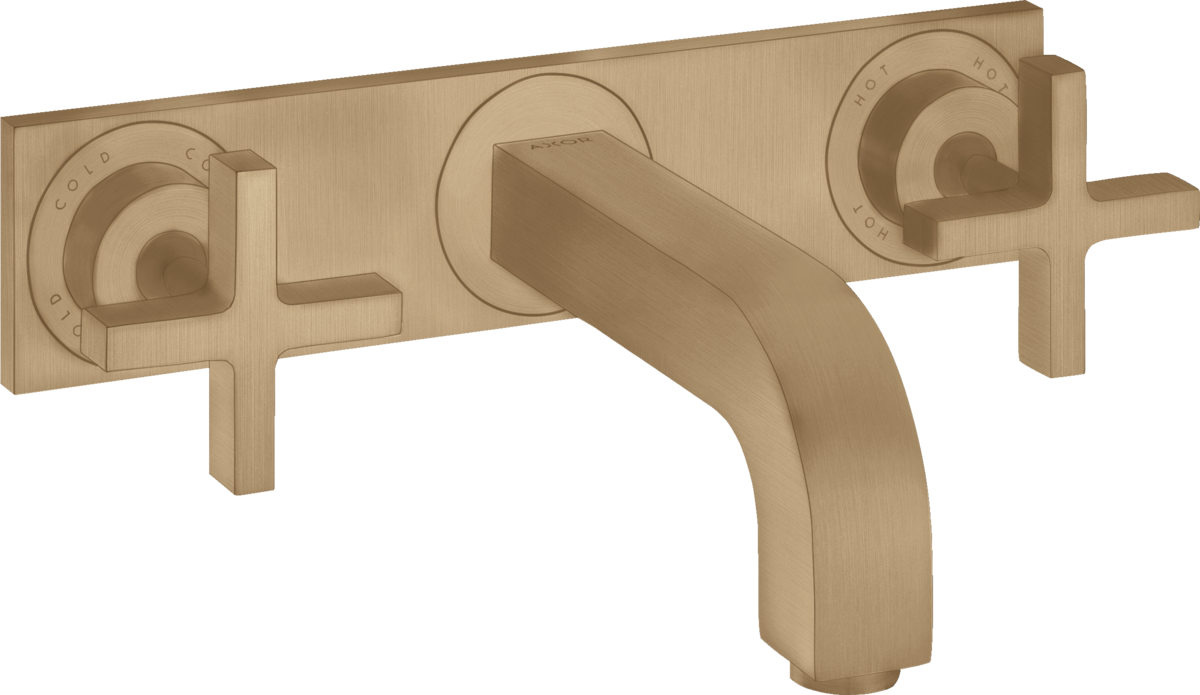 3-hole basin mixer for concealed installation wall-mounted with spout 226 mm