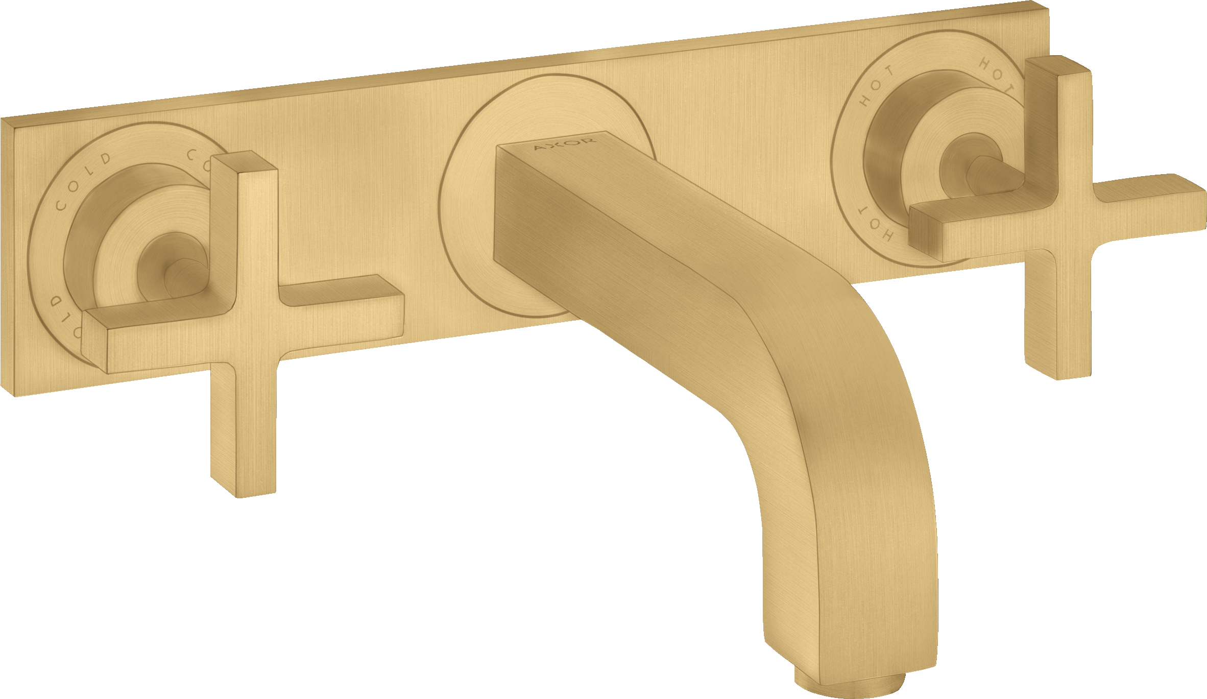 3-hole basin mixer for concealed installation wall-mounted with spout 226 mm