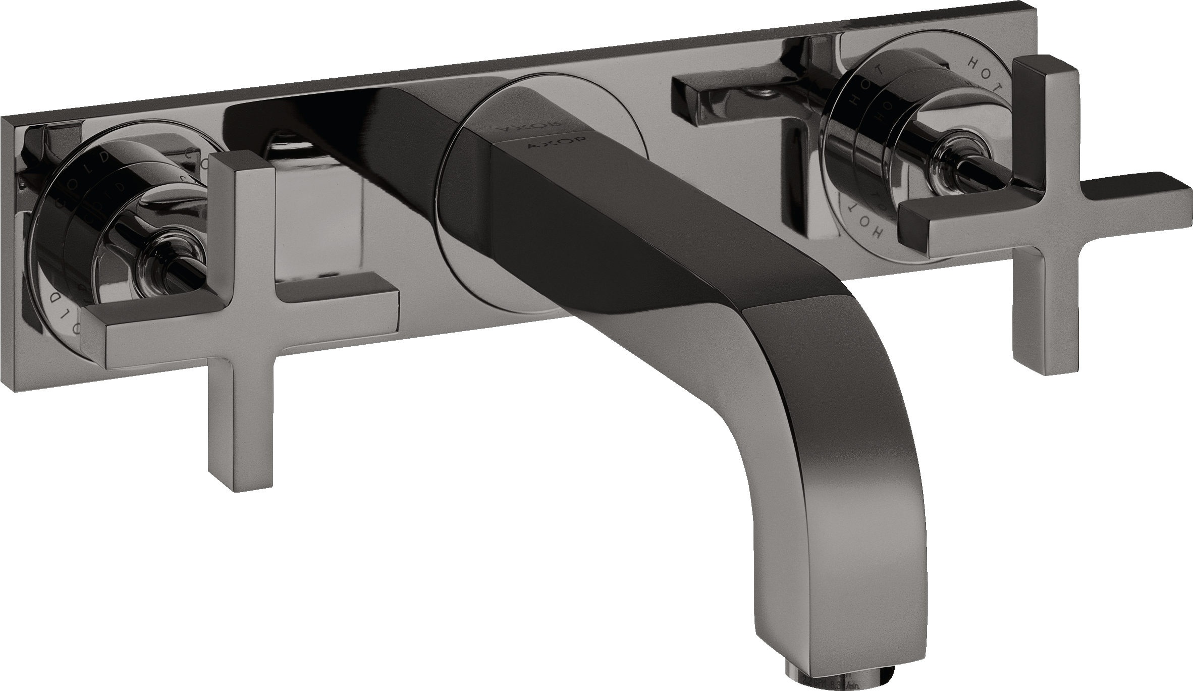 3-hole basin mixer for concealed installation wall-mounted with spout 226 mm