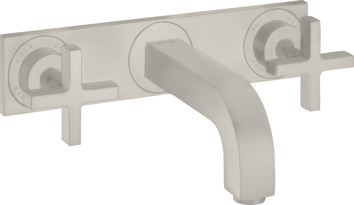 3-hole basin mixer for concealed installation wall-mounted with spout 226 mm