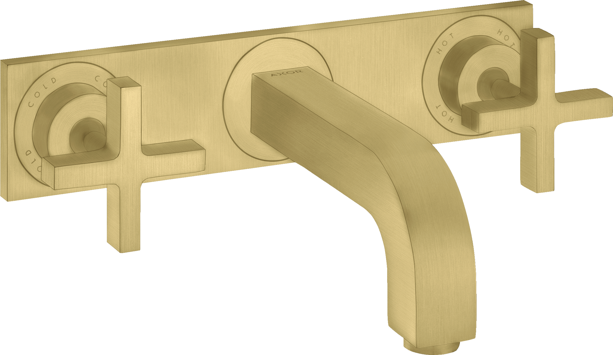 3-hole basin mixer for concealed installation wall-mounted with spout 226 mm