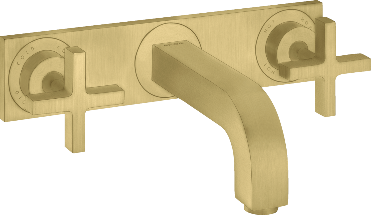 3-hole basin mixer for concealed installation wall-mounted with spout 226 mm