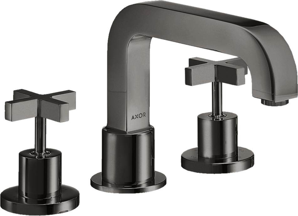 Mezclador de 3 agujeros para borde de bañera con manecillas de cruceta