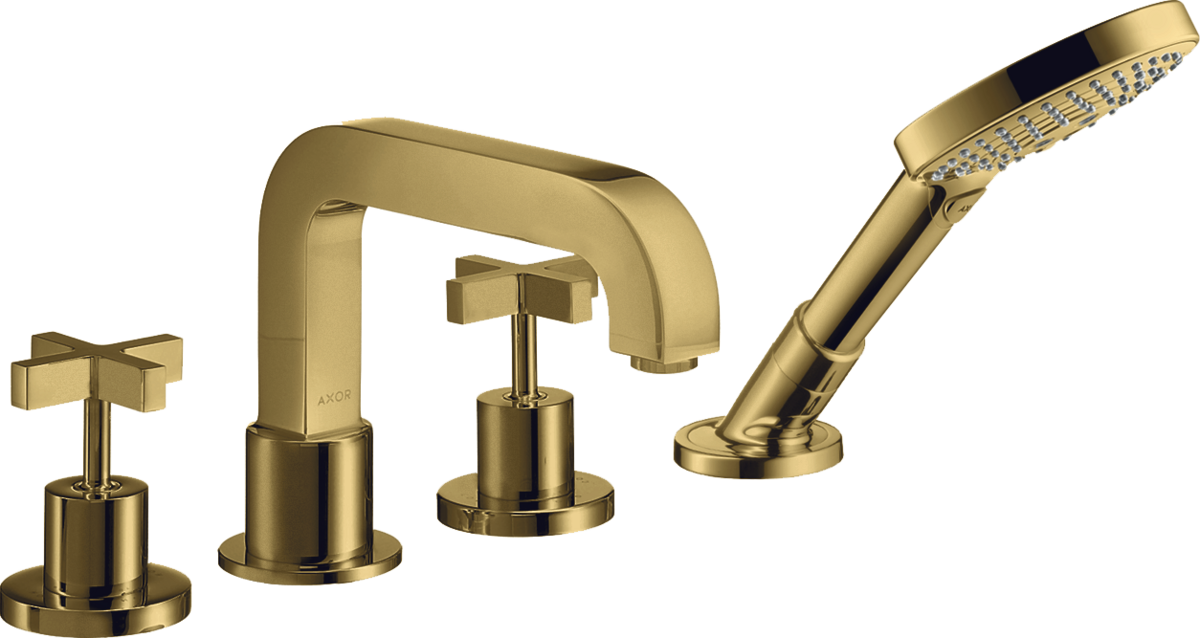 4-hulls kararmatur til karkant med kryssgrep og rosetter