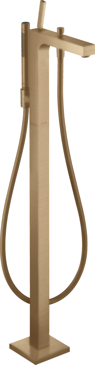 Single lever bath mixer floor-standing with pin handle