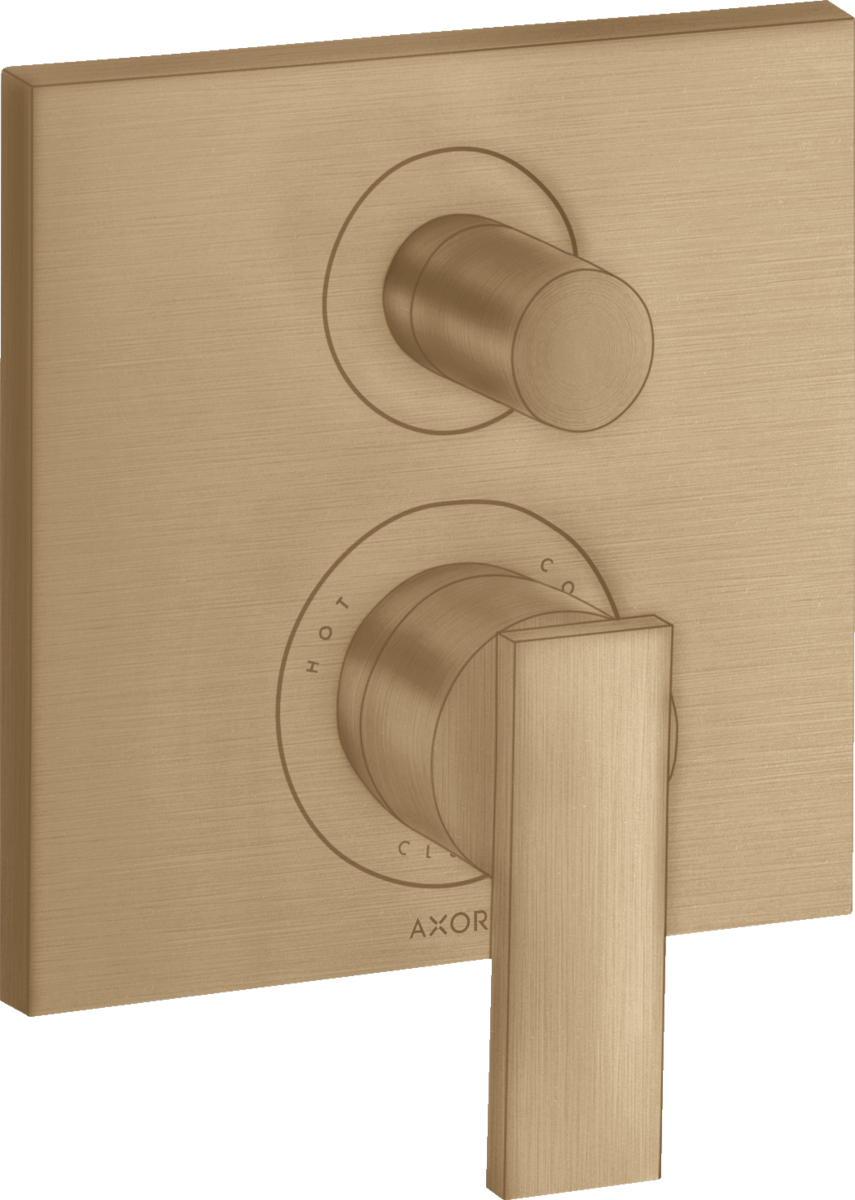 Single lever bath mixer for concealed installation with lever handle and integrated security combination according to EN1717