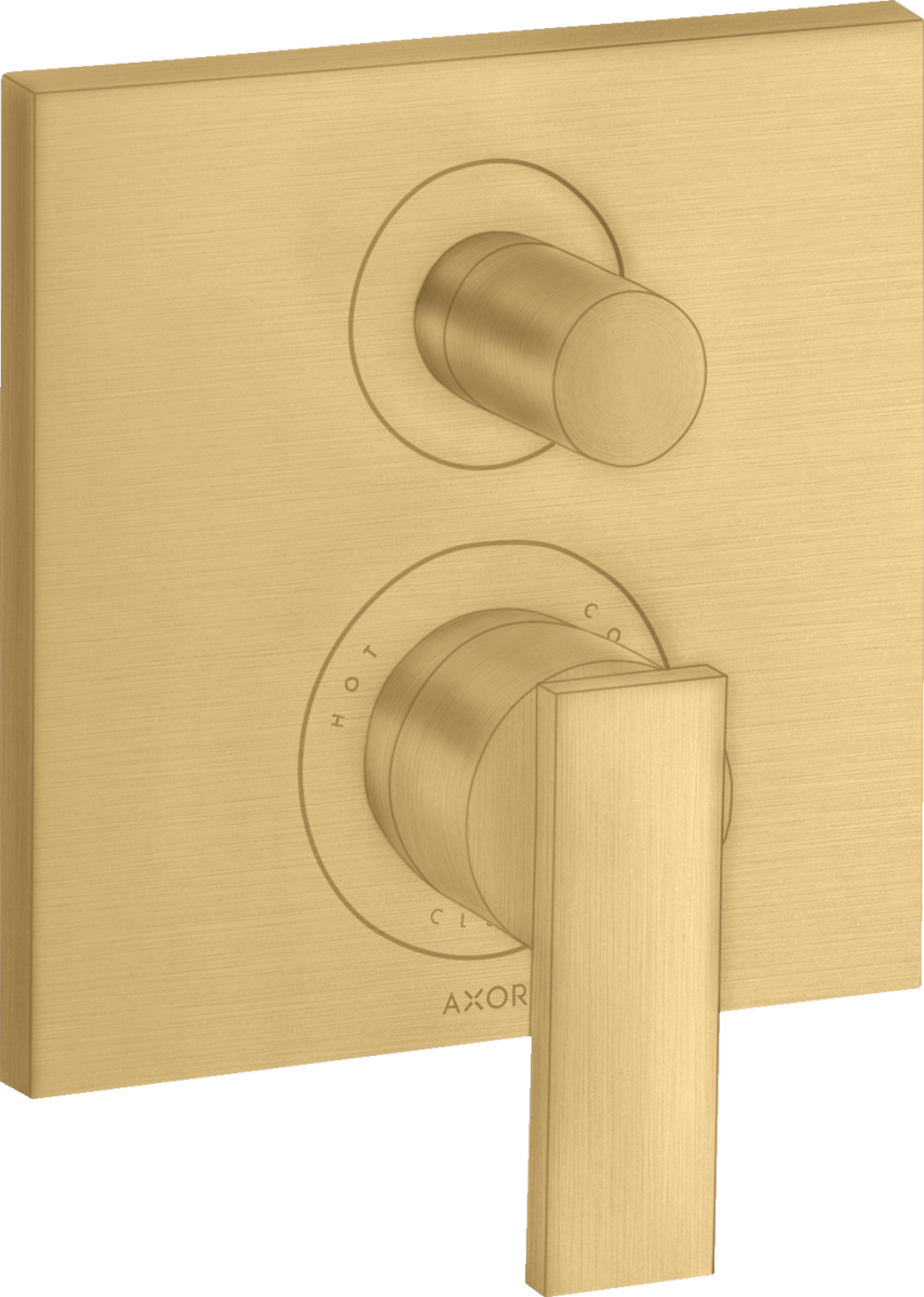 Single lever bath mixer for concealed installation with lever handle and integrated security combination according to EN1717