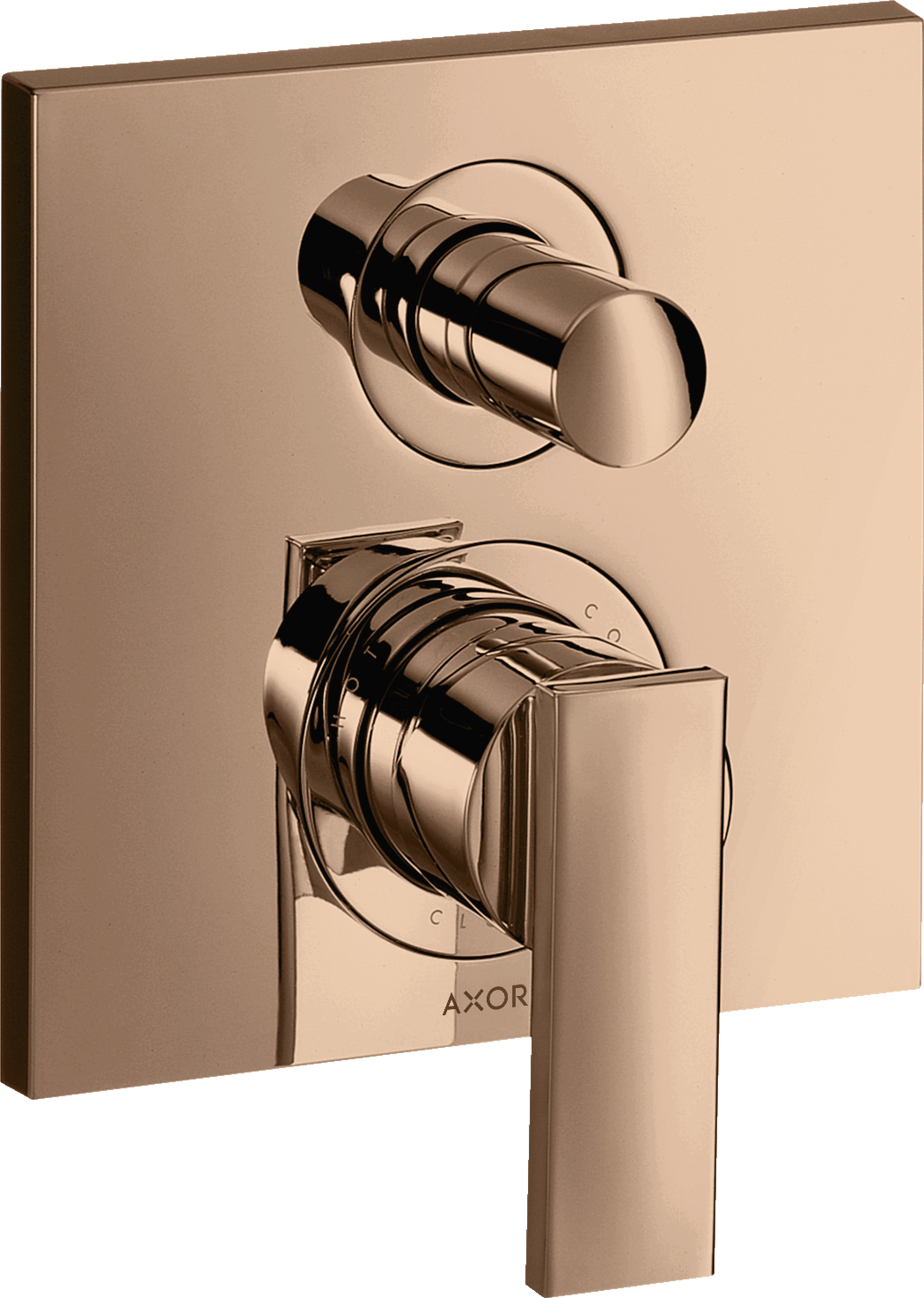 Single lever manual bath mixer for concealed installation with lever handle