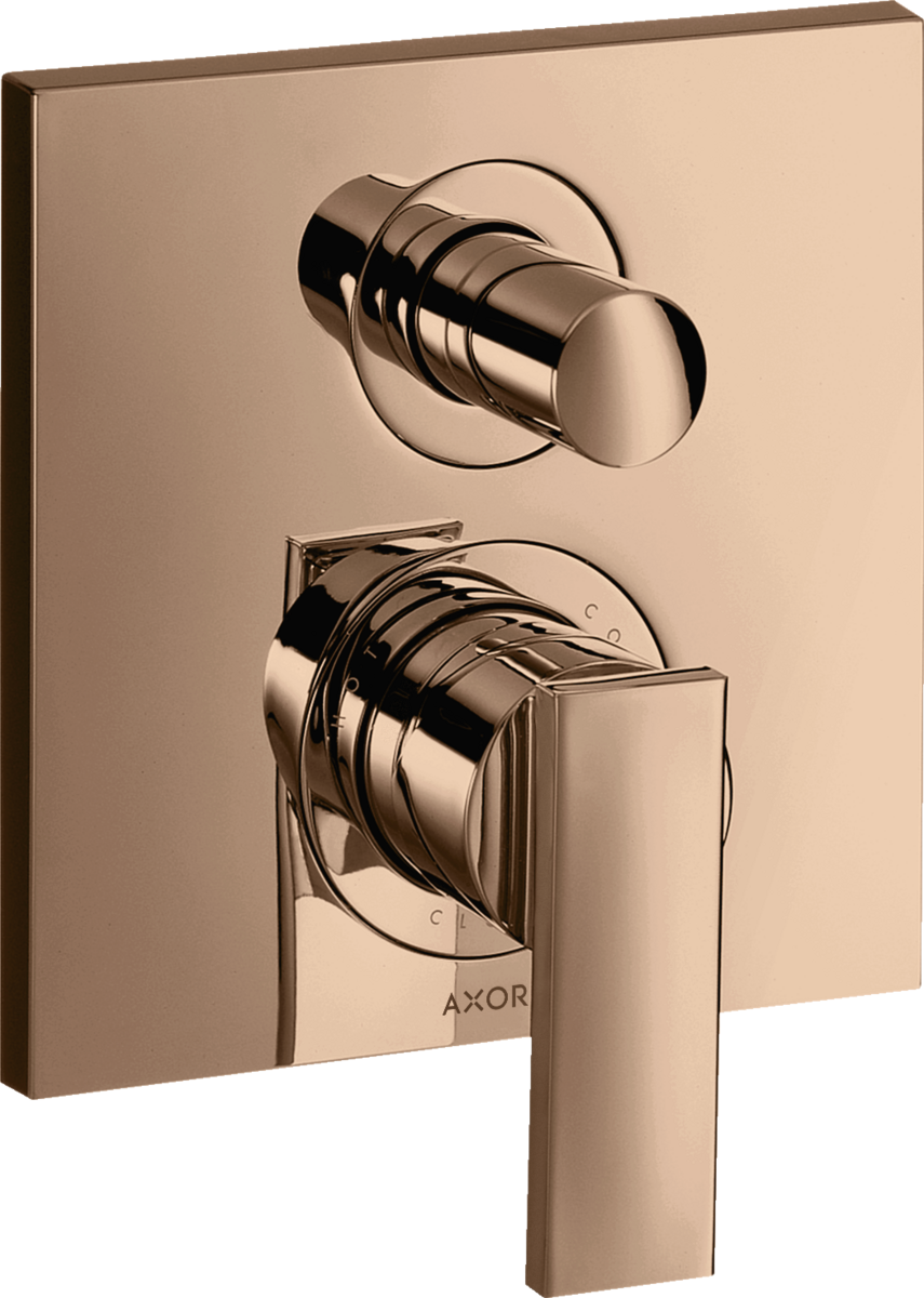 Single lever bath mixer for concealed installation with lever handle