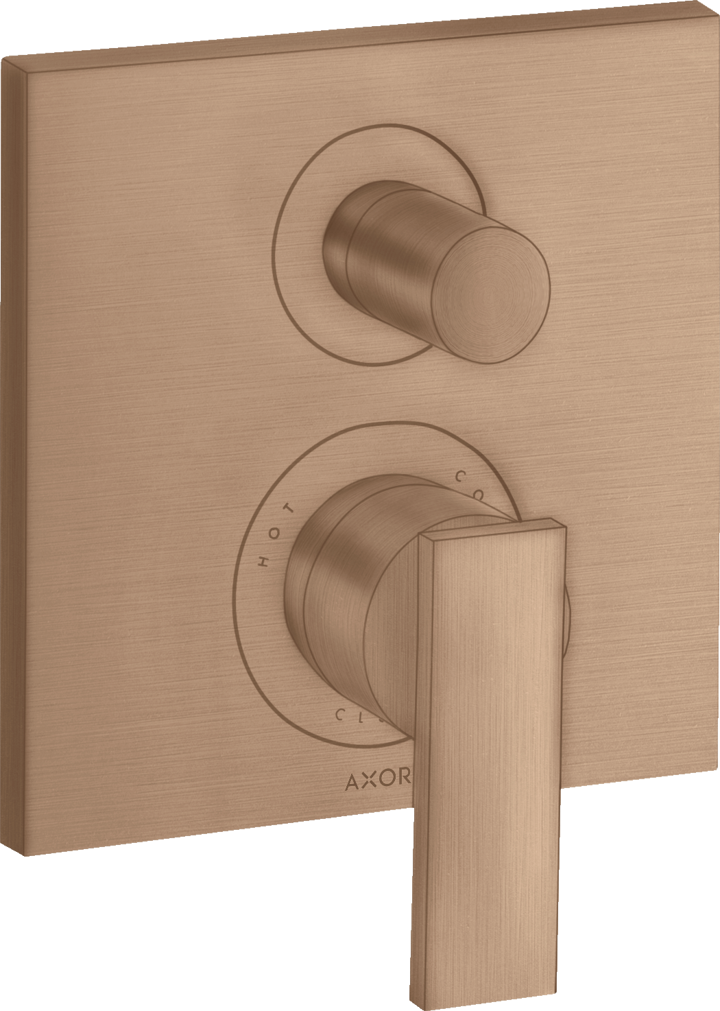 Single lever bath mixer for concealed installation with lever handle and integrated security combination according to EN1717