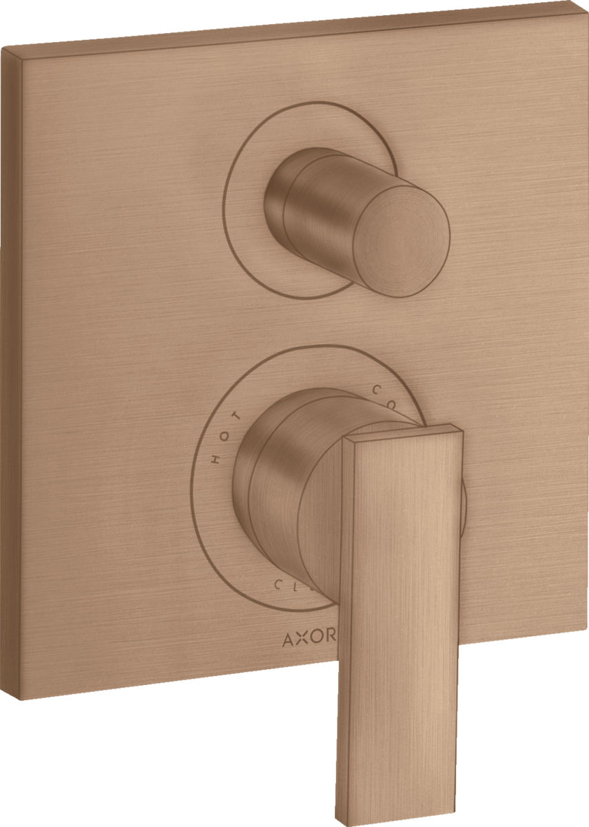 Single lever bath mixer for concealed installation with lever handle and integrated security combination according to EN1717