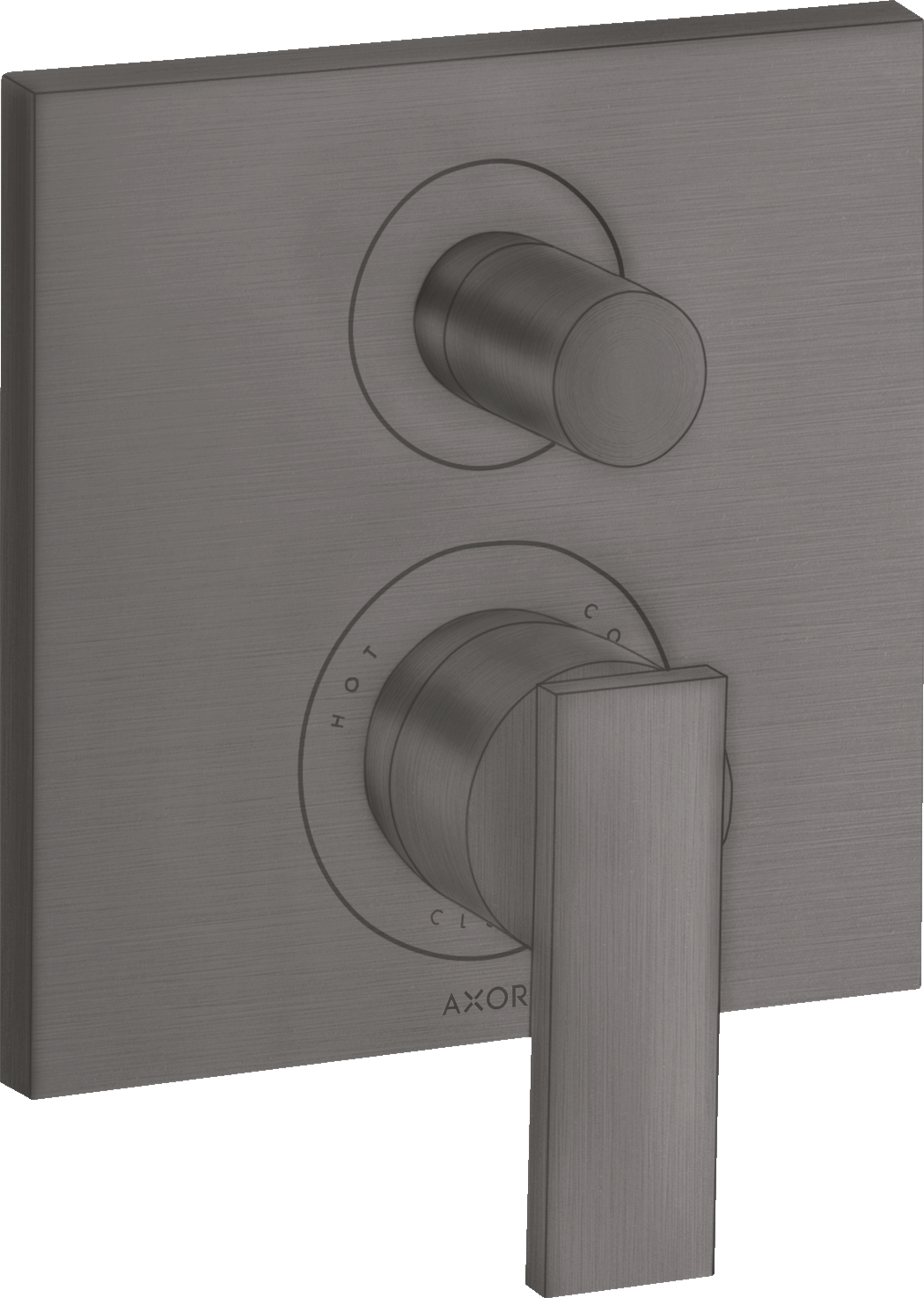 Single lever bath mixer for concealed installation with lever handle and integrated security combination according to EN1717