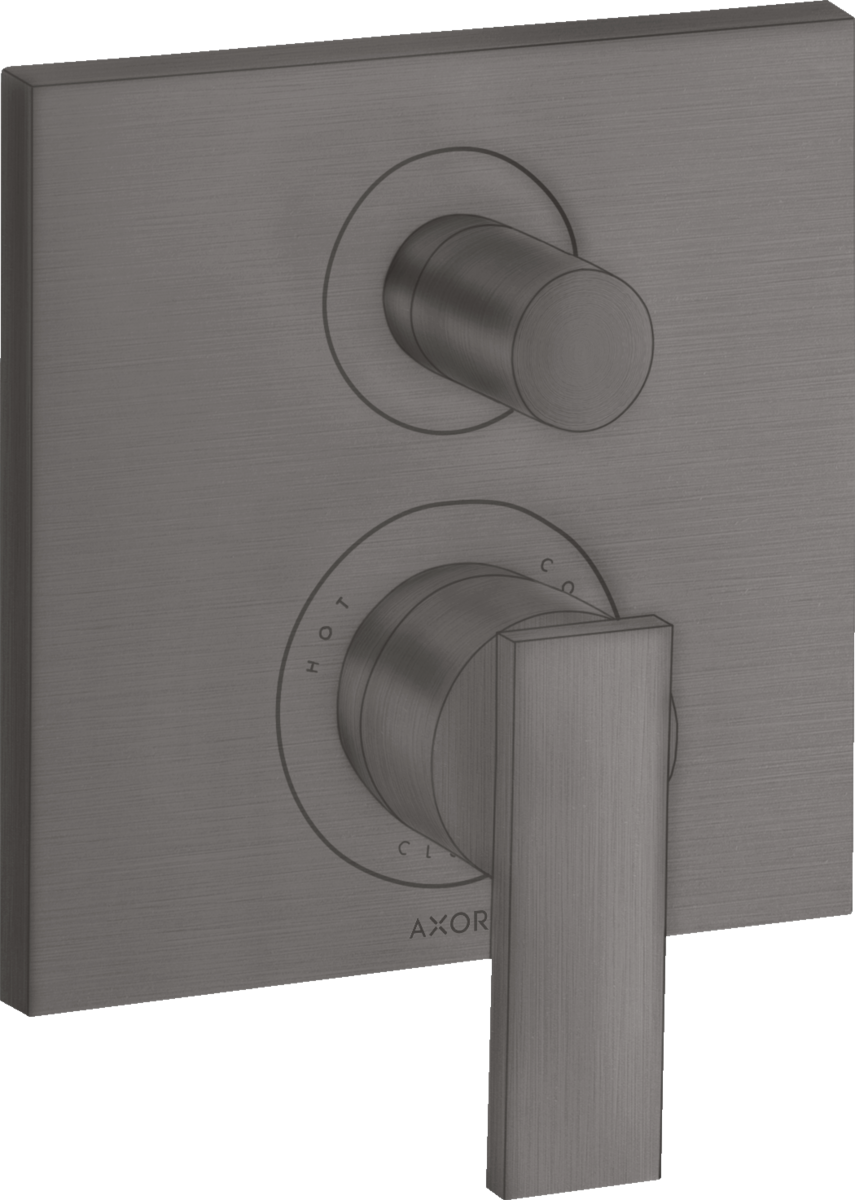 Single lever bath mixer for concealed installation with lever handle