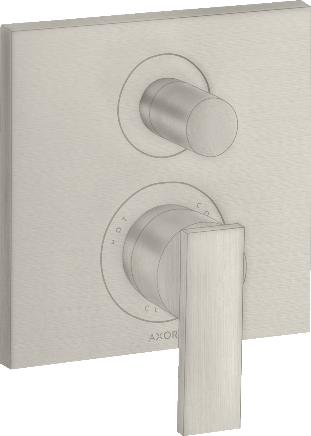 Single lever bath mixer for concealed installation with lever handle and integrated security combination according to EN1717