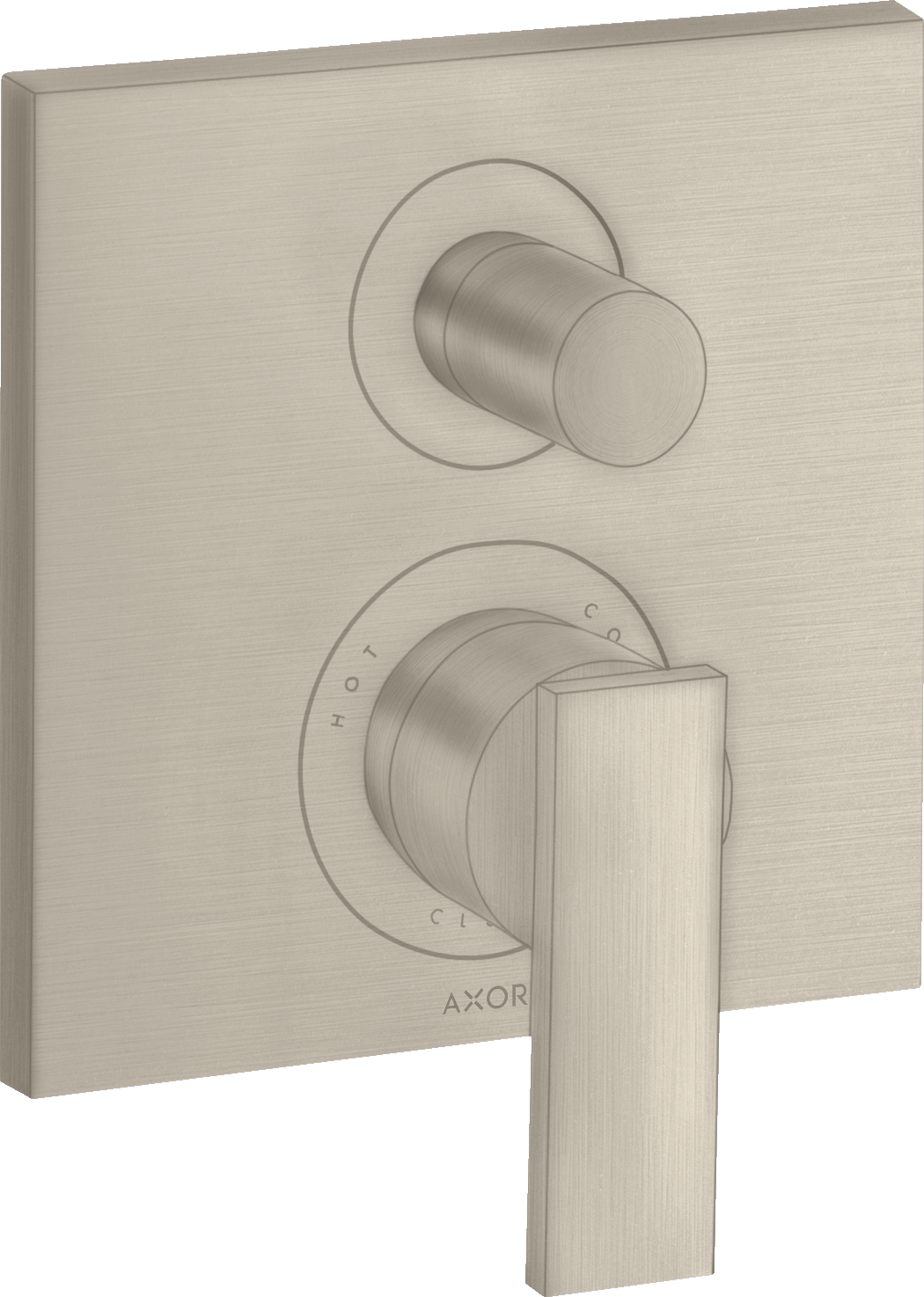 Single lever bath mixer for concealed installation with lever handle and integrated security combination according to EN1717