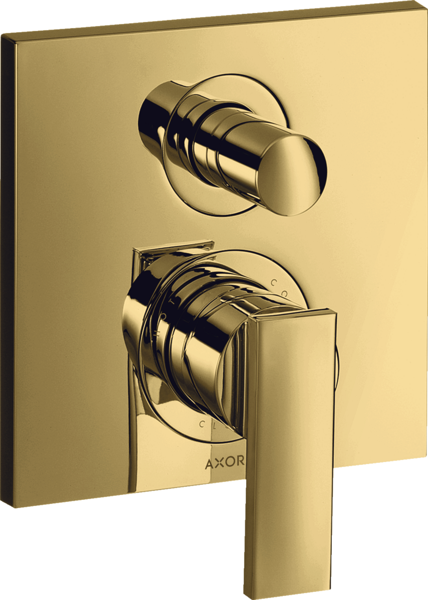 Single lever bath mixer for concealed installation with lever handle and integrated security combination according to EN1717